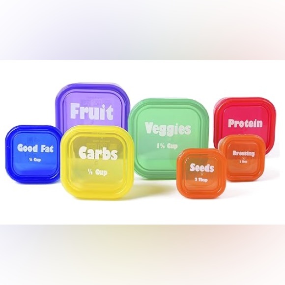 NEW (TWO SETS) Meal Prep Portion Control Containers - Picture 8 of 14